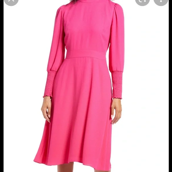 NWT Hot pink long sleeve Halogen dress, XXL - Picture 2 of 12